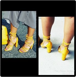 Mustard Suede Heels